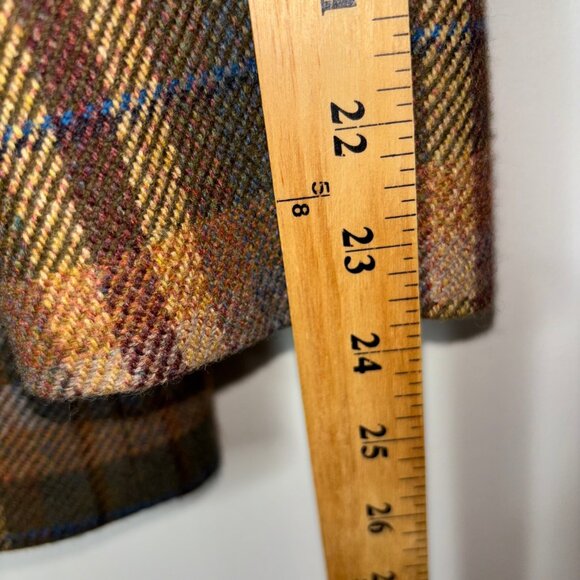 Vintage Evan Picone Tweed Double Breasted Blazer Size 4 Brown Plaid Wool Jacket - Picture 14 of 16